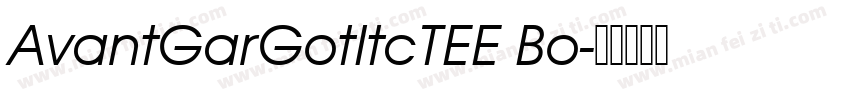 AvantGarGotItcTEE Bo字体转换